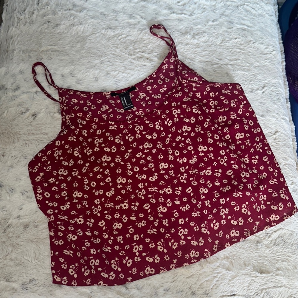 Red Floral Forever 21 Tanktop